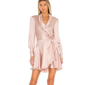 Zimmermann silk wrap mini dress- petal size 1